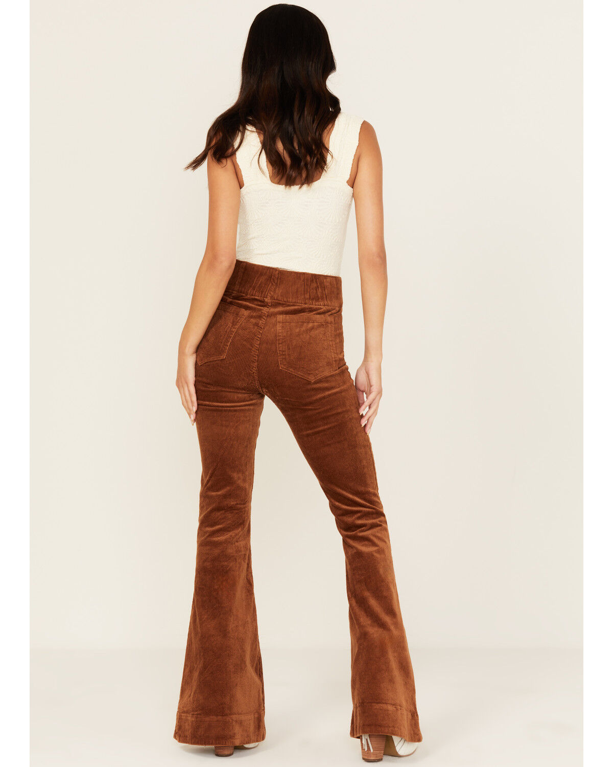 Show Me Your Mumu Women's Cam High Rise Corduroy Bell Bottom Pants