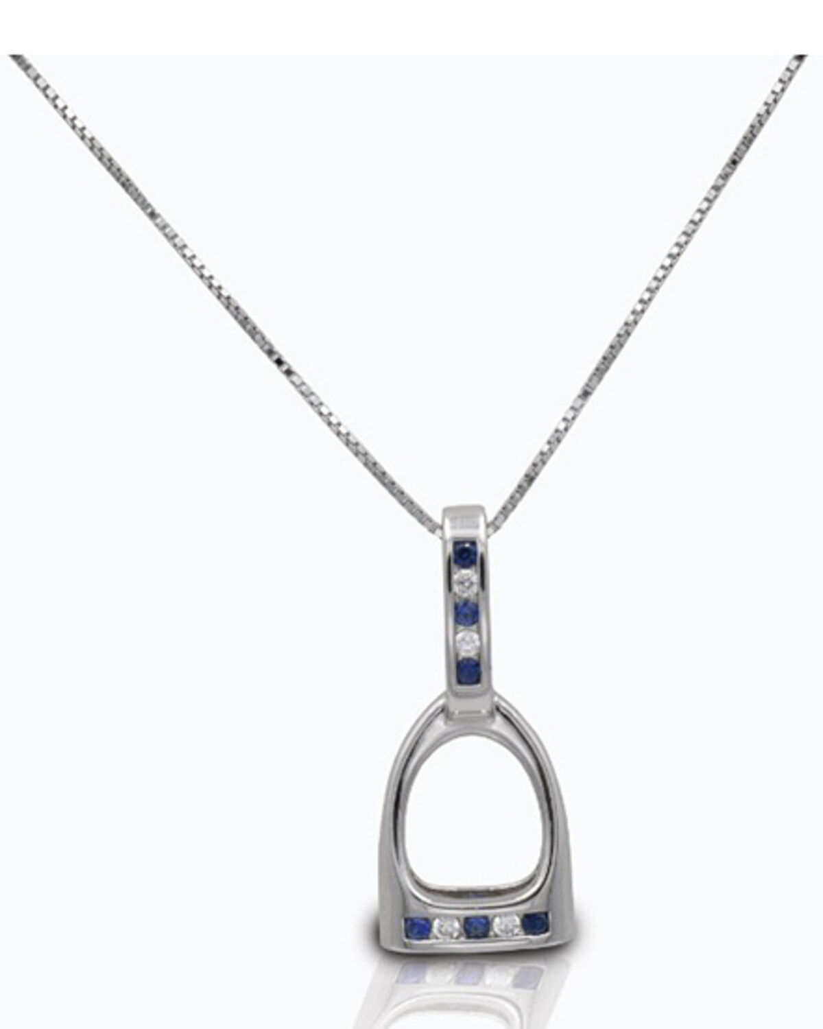 Kelly Herd Women's Sterling Silver Large English Stirrup Necklace