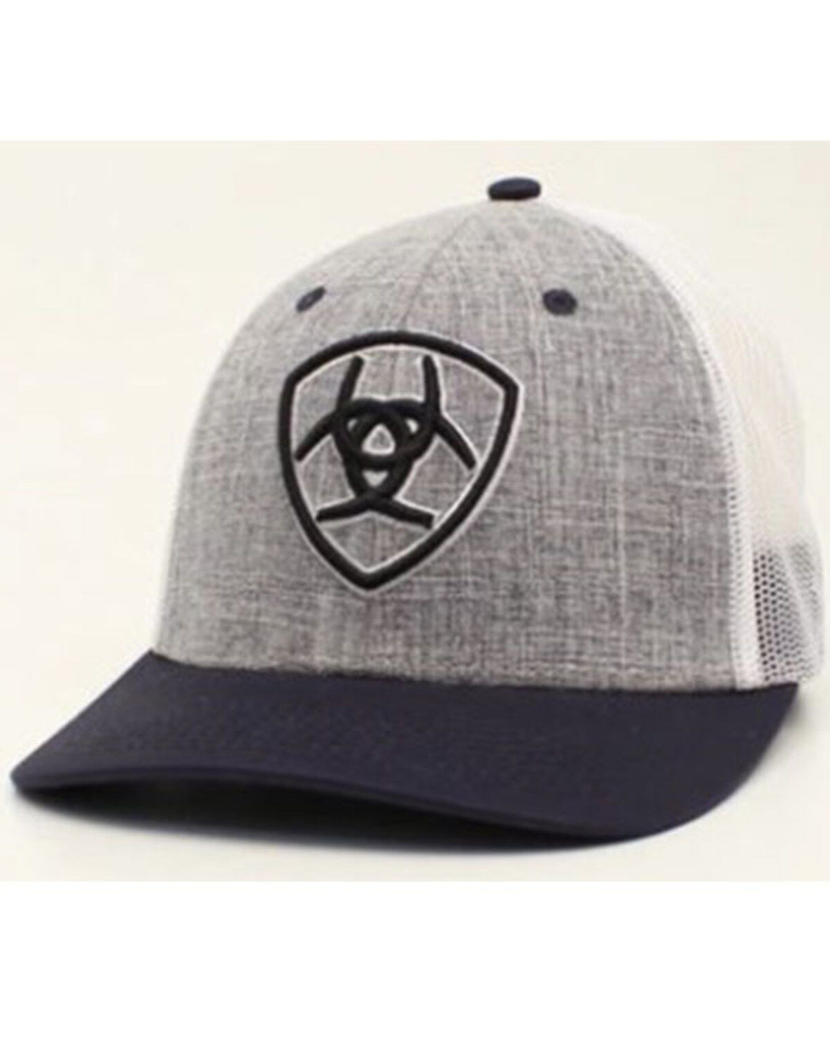 Ariat Men's Navy & Gray Embroidered Logo Mesh-Back Ball Cap