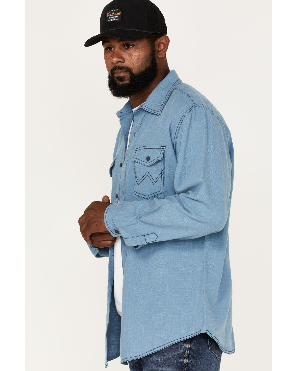 Wrangler Retro Premium Men's Solid Button Down Western Shirt