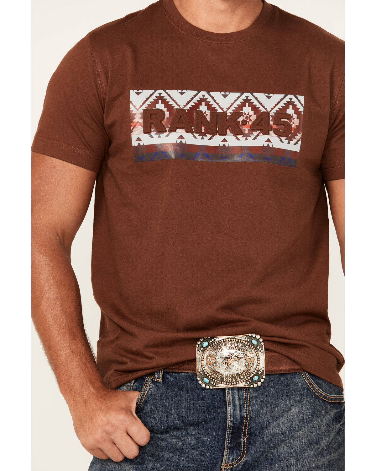 RANK 45&reg; Men's Logo Southwestern Print Short Sleeve Graphic T-Shirt