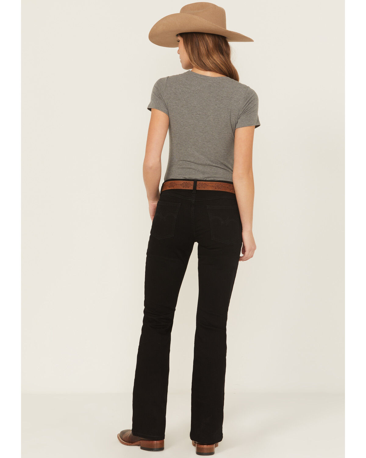 Wrangler Women's Black Mid Rise Bootcut Jeans