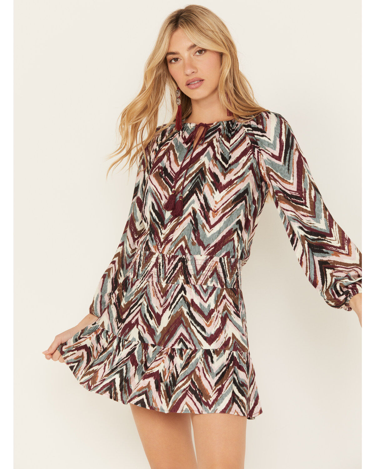 Shyanne Women's Dobby Printed Mini Dress