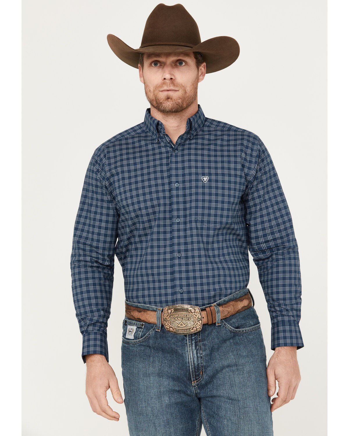 Ariat Men's Pro Series Karim Classic Fit Long Sleeve Button Down Western Shirt