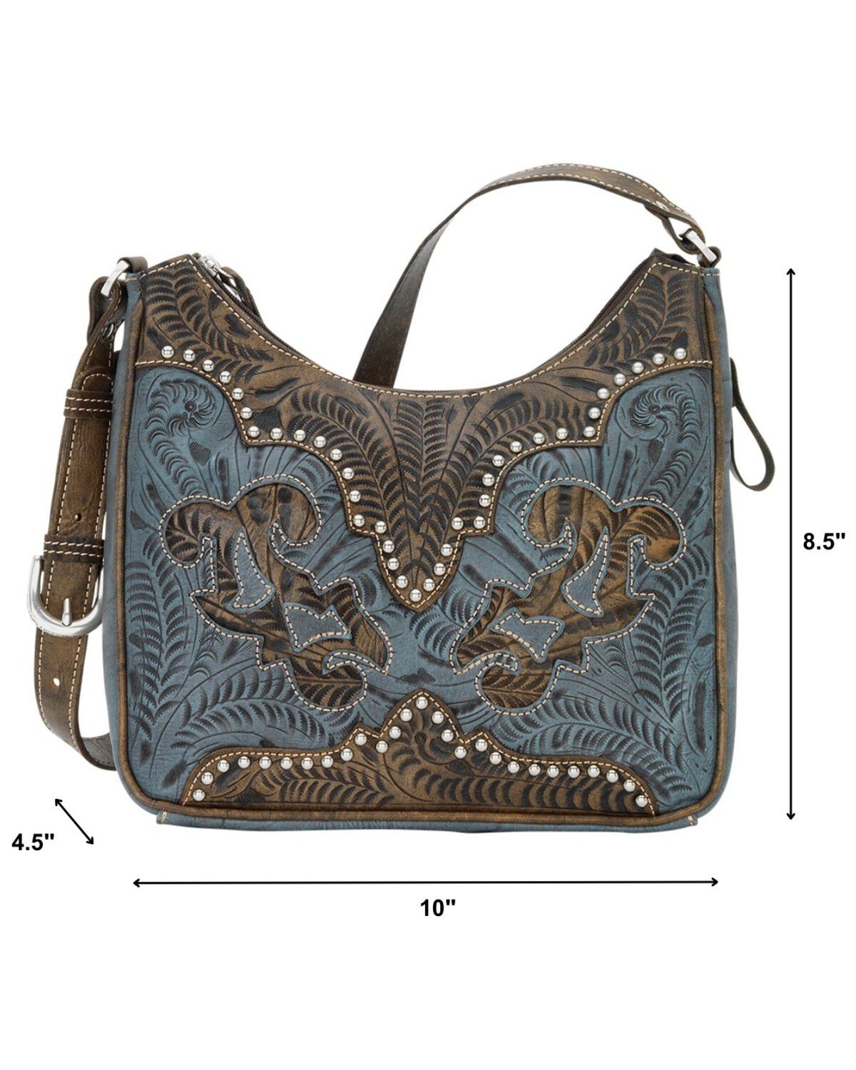 American West Annie's Secret Zip Top Shoulder Bag