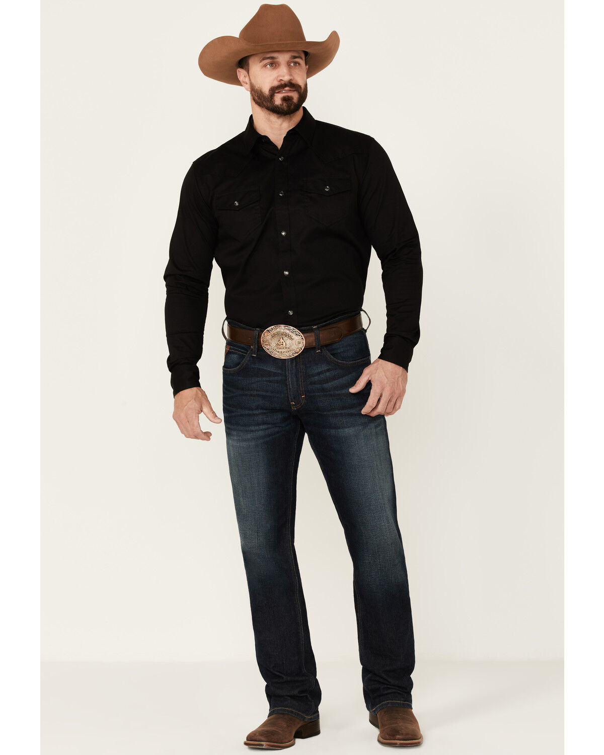 Cody James Men's Solid Treadstone Long Sleeve Pearl Snap Western Shirt - Tall