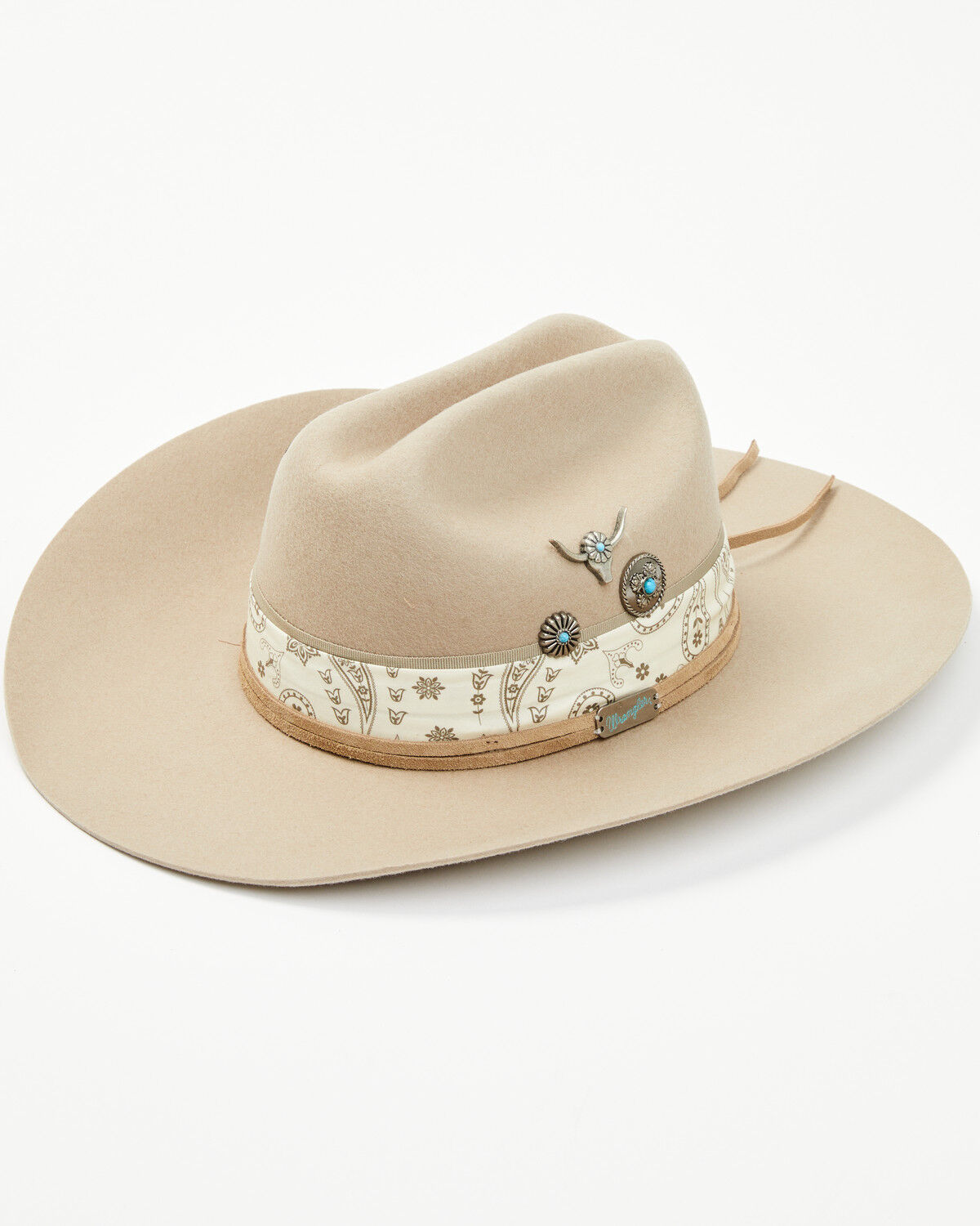 Wrangler Women's Layered Band And Concho Felt Cowboy Hat