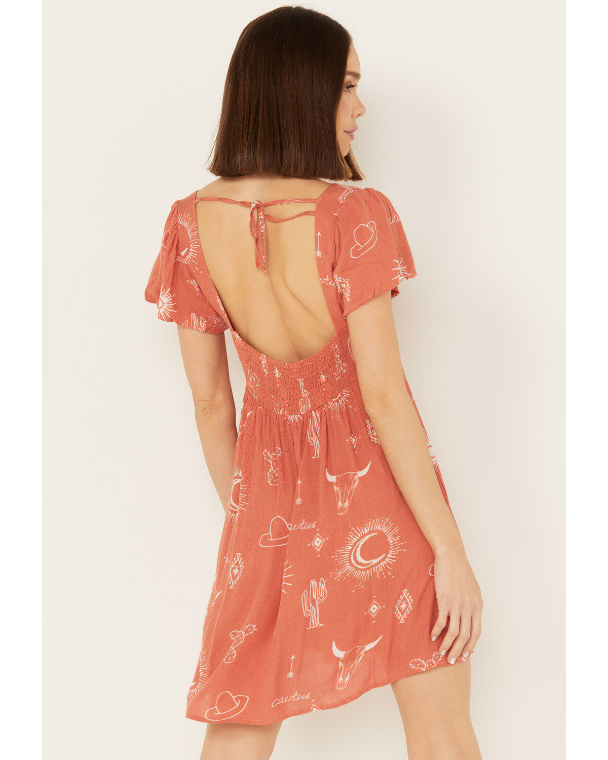 Wild Moss Women's Novelty Print Mini Dress