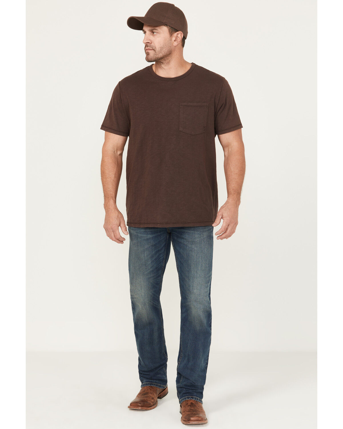 Brothers and Sons Men's Charger Dark Wash Slim Straight Stretch Denim Jeans