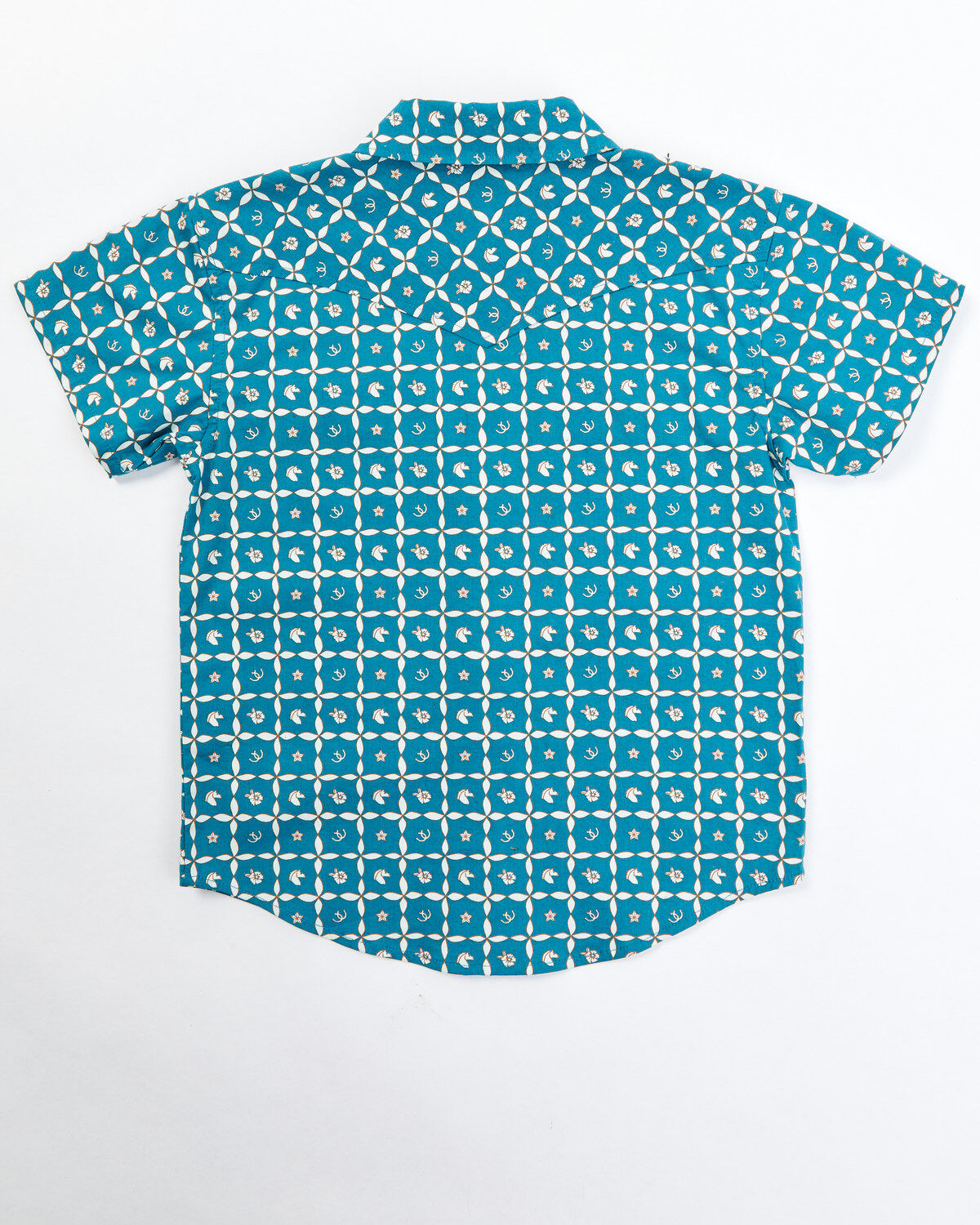 Shyanne Toddler Girls' Rodeo Print Short Sleeve Pearl Snap Shirt