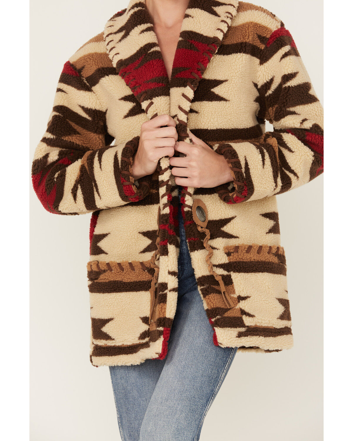 Tasha Polizzi Women's Stable Southwestern Print Sherpa Jacket