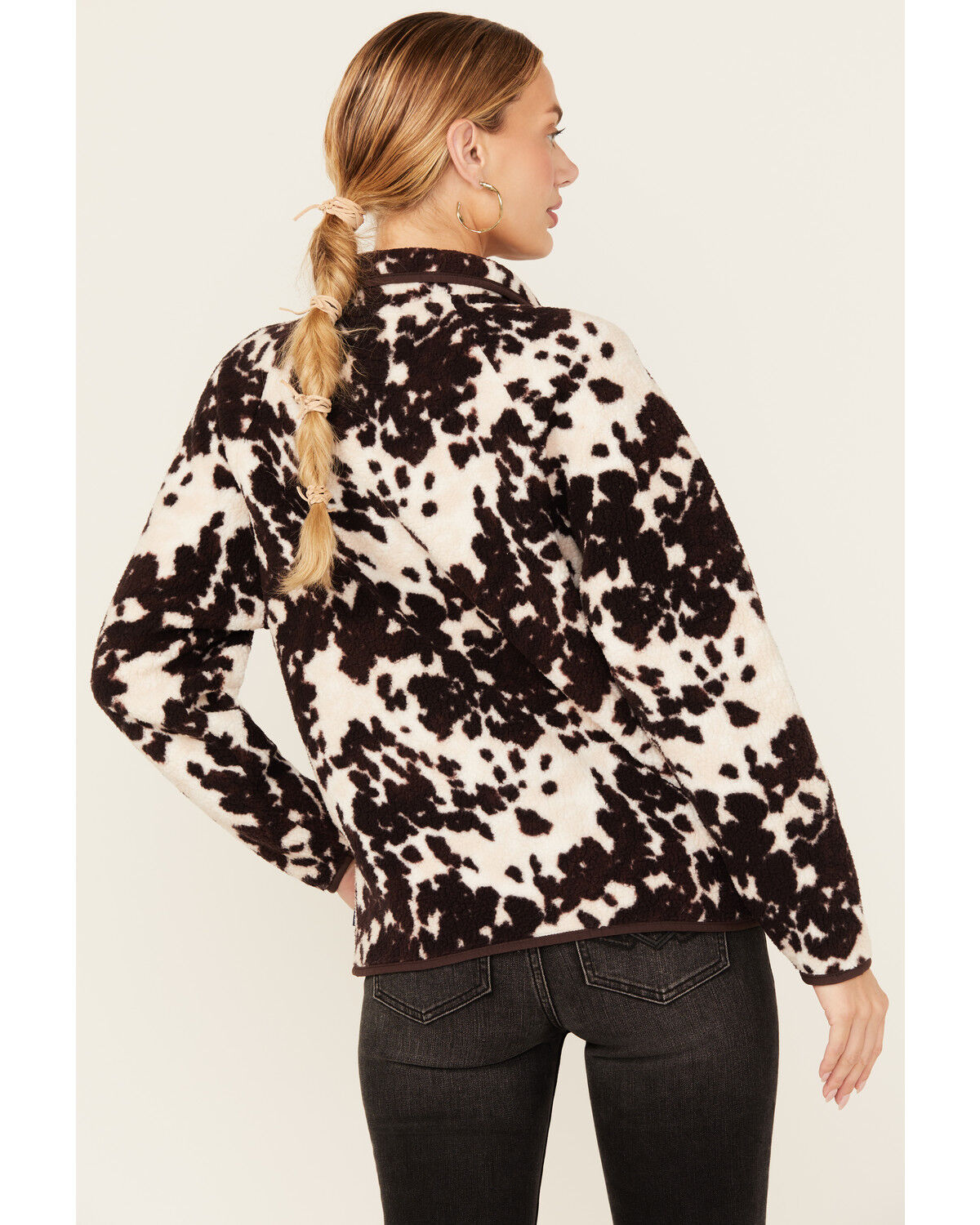 Wrangler Retro Women's Cow Print Sherpa Pullover