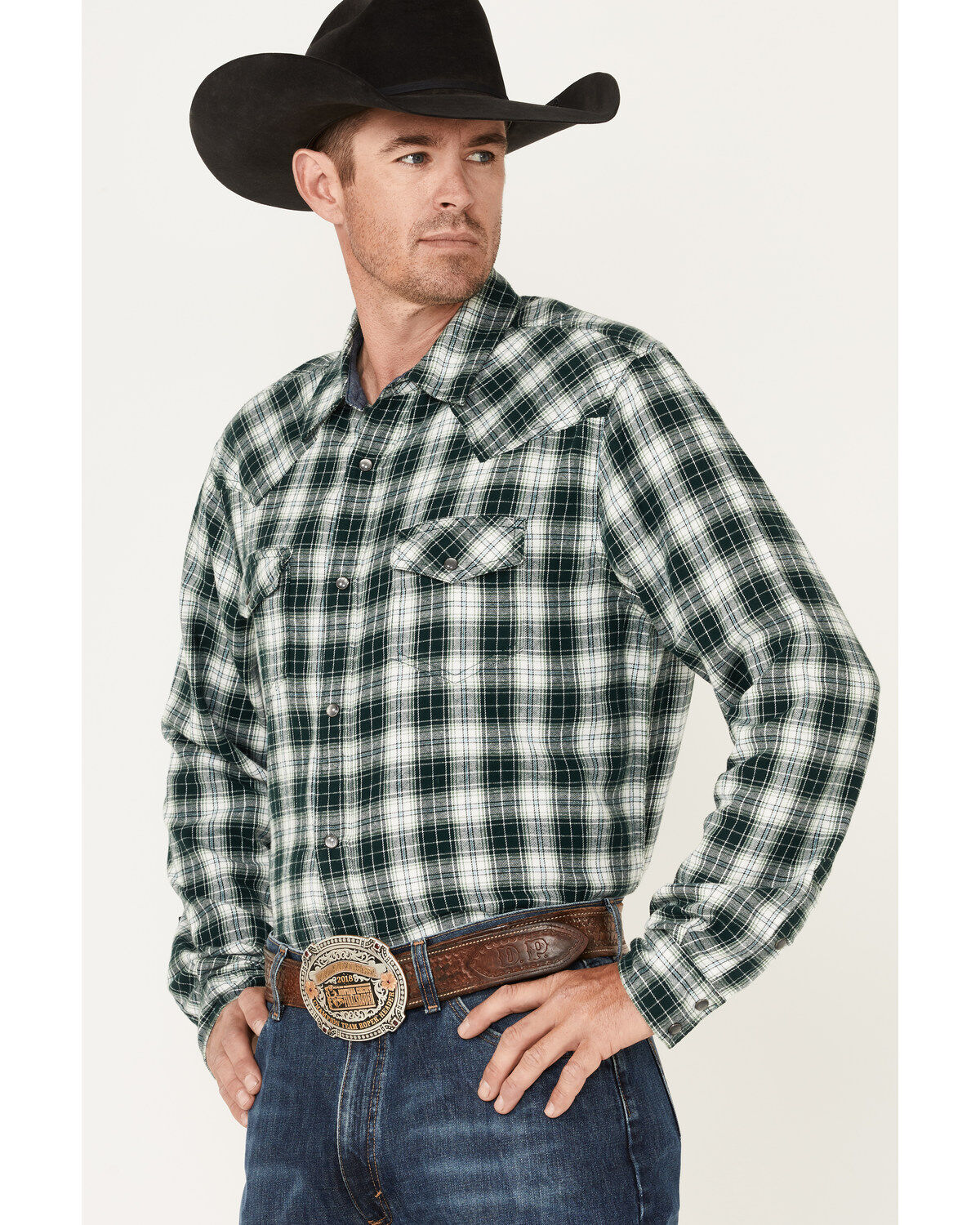Cody James Men's Weeping Willow Medium Plaid Western Snap Flannel Shirt