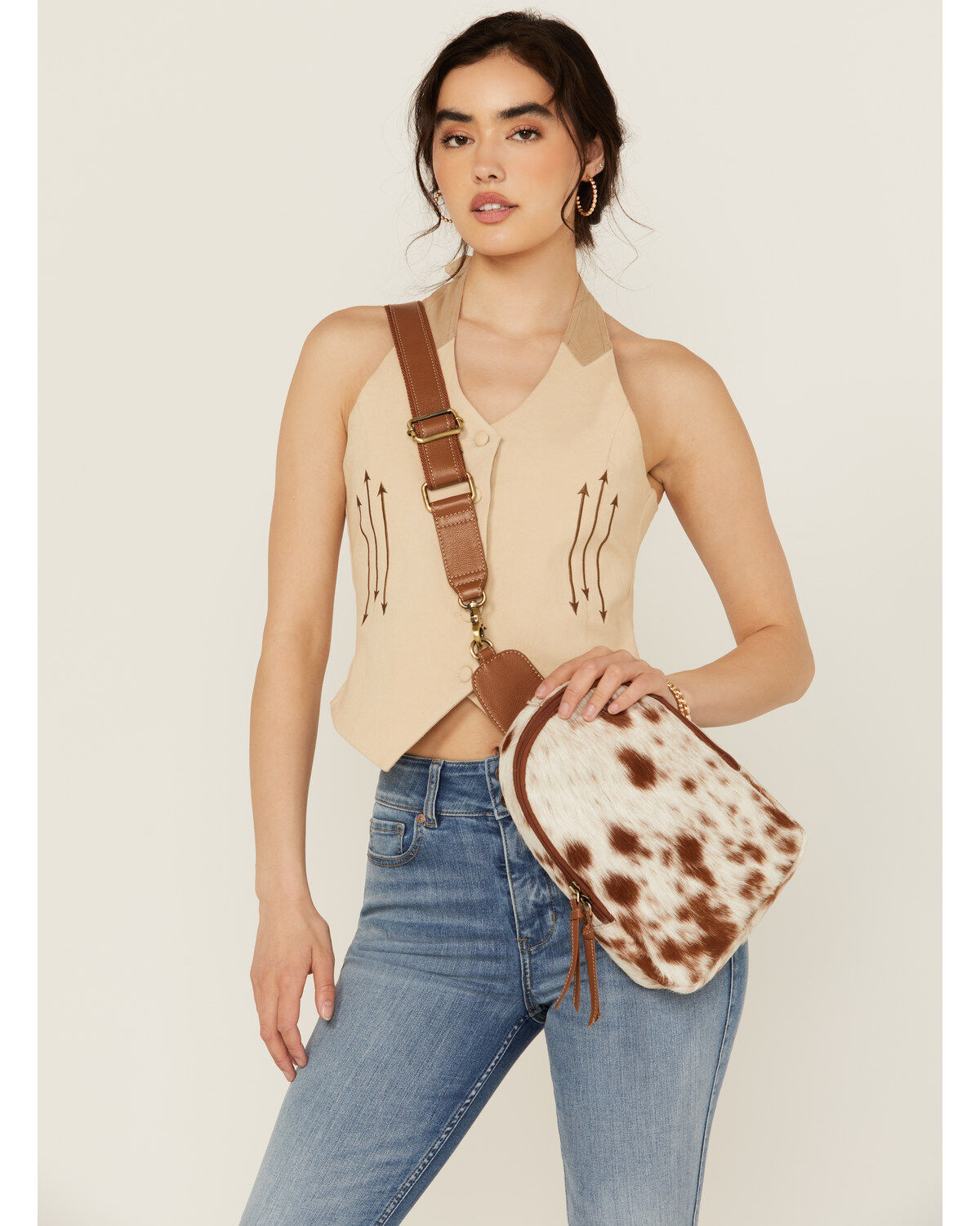 Shyanne Women's Brazos Bluff Hair-On Sling Backpack