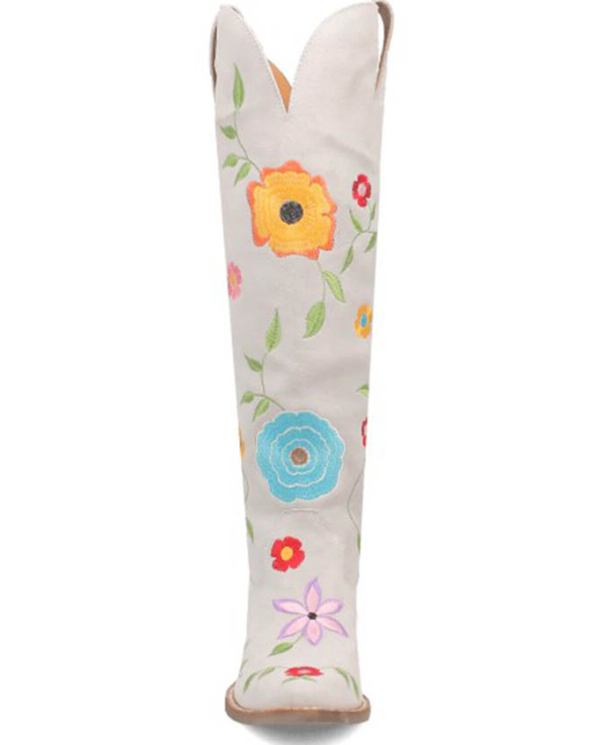 Dingo Women's Flower Power Suede Tall Western Boots - Snip Toe