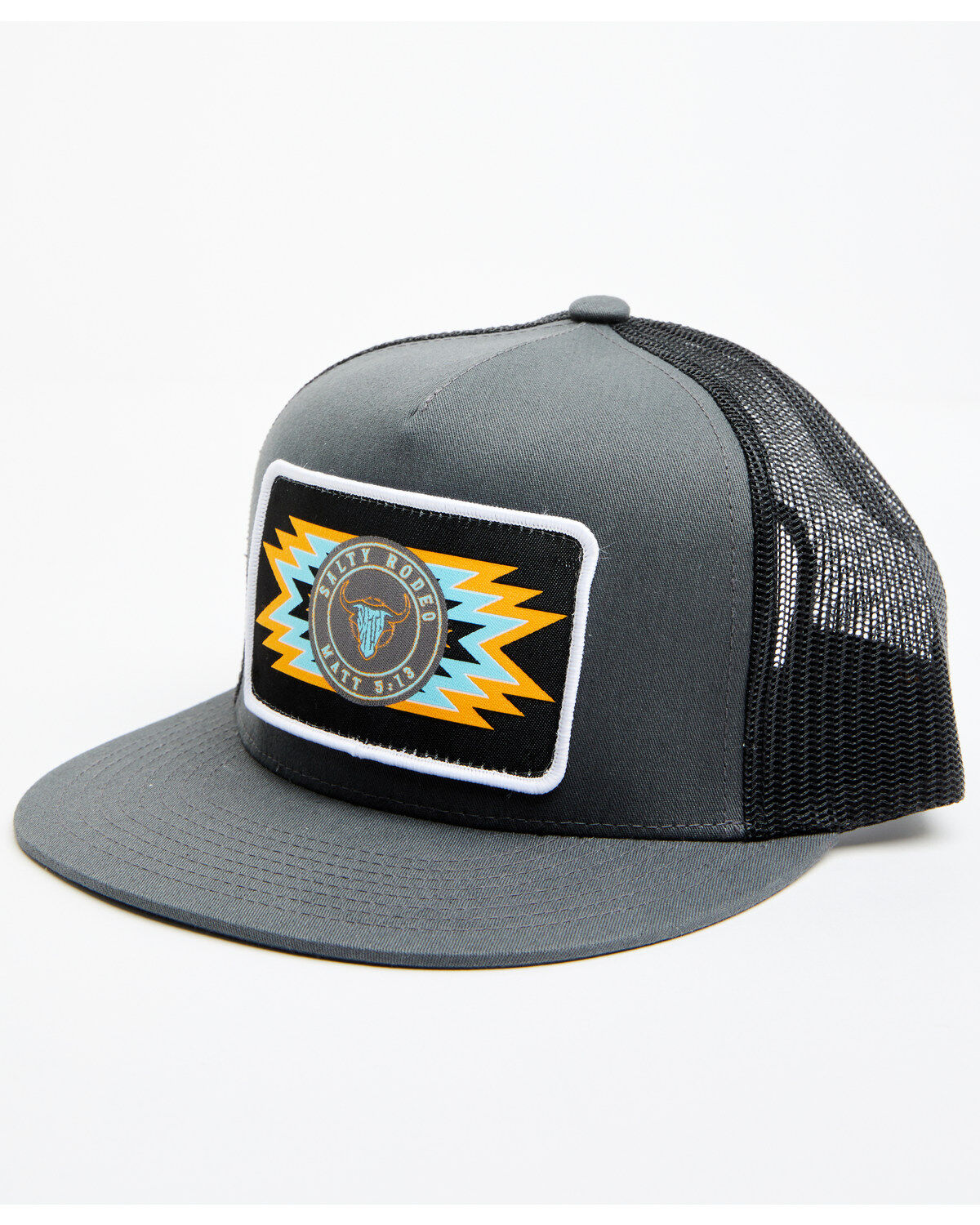 Salty Rodeo Men's Riata Southwestern Patch Trucker Cap