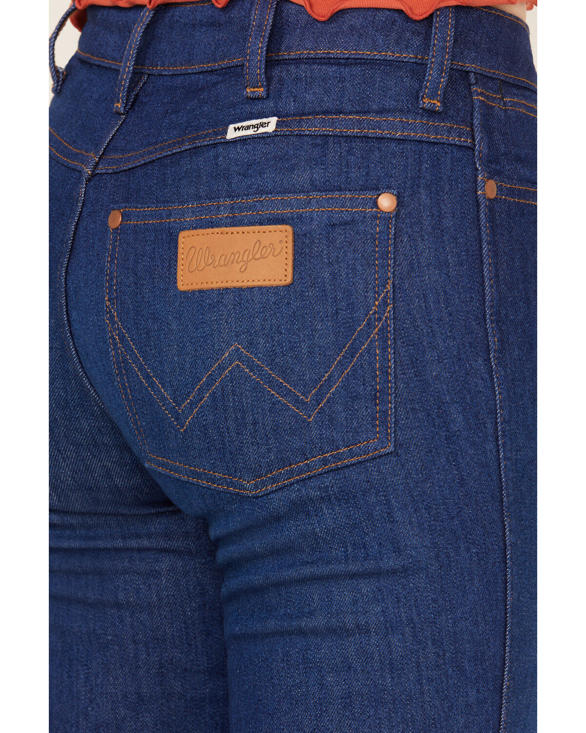 Wrangler Women's Dark Wash Straight Forward Westward Mid Rise Bootcut Stretch Denim Jeans