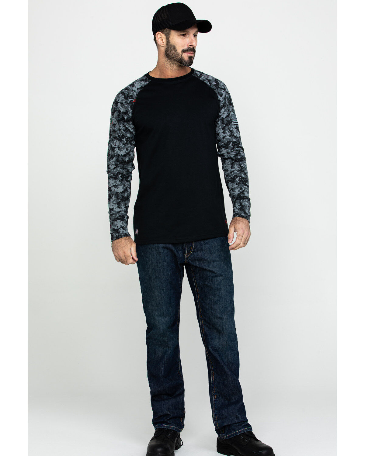 Ariat Men's Camo FR Baseball Long Sleeve Work Shirt