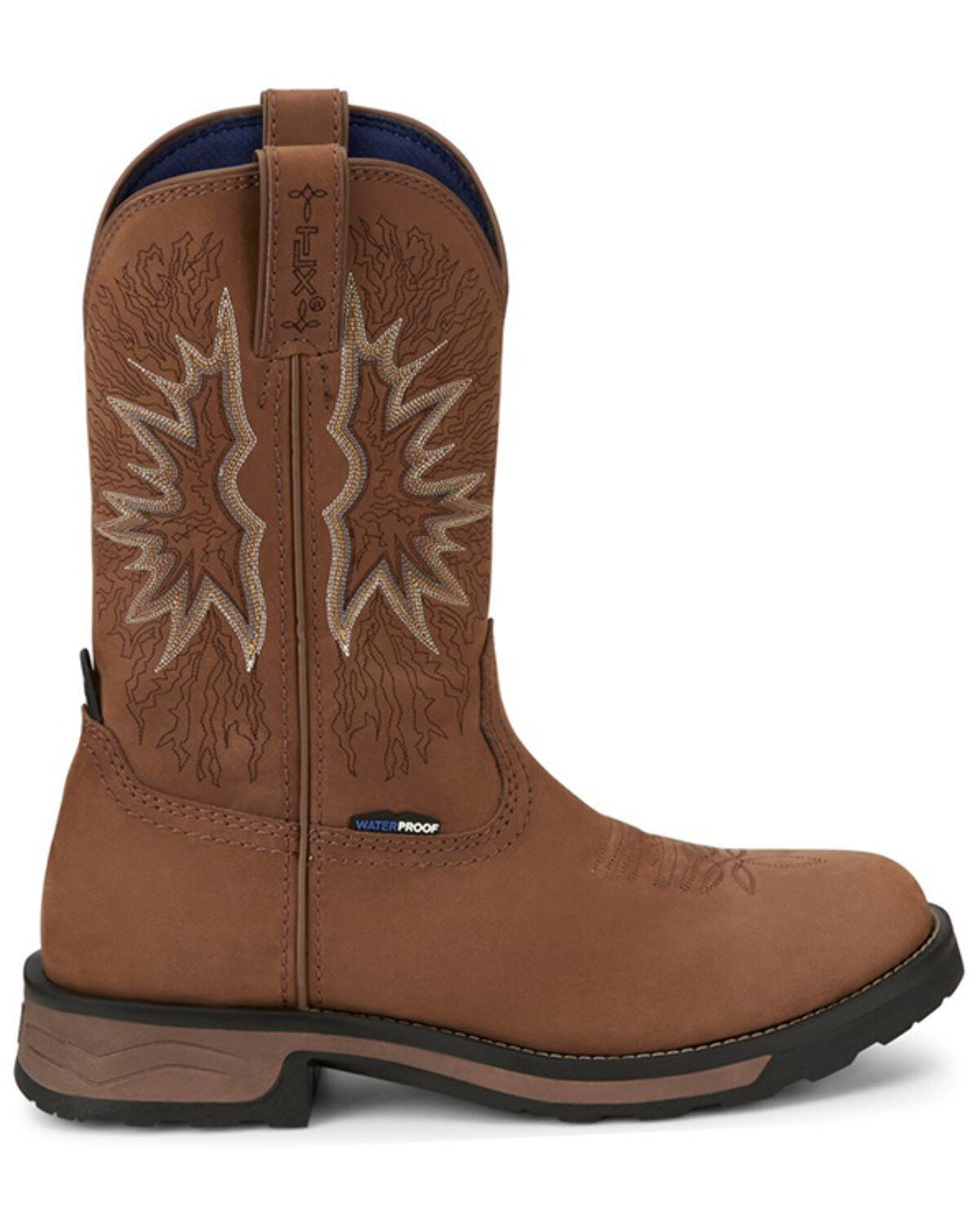 Tony Lama Men's Boom Saddle Cowhide Pull-On Western Work Boots - Soft Toe