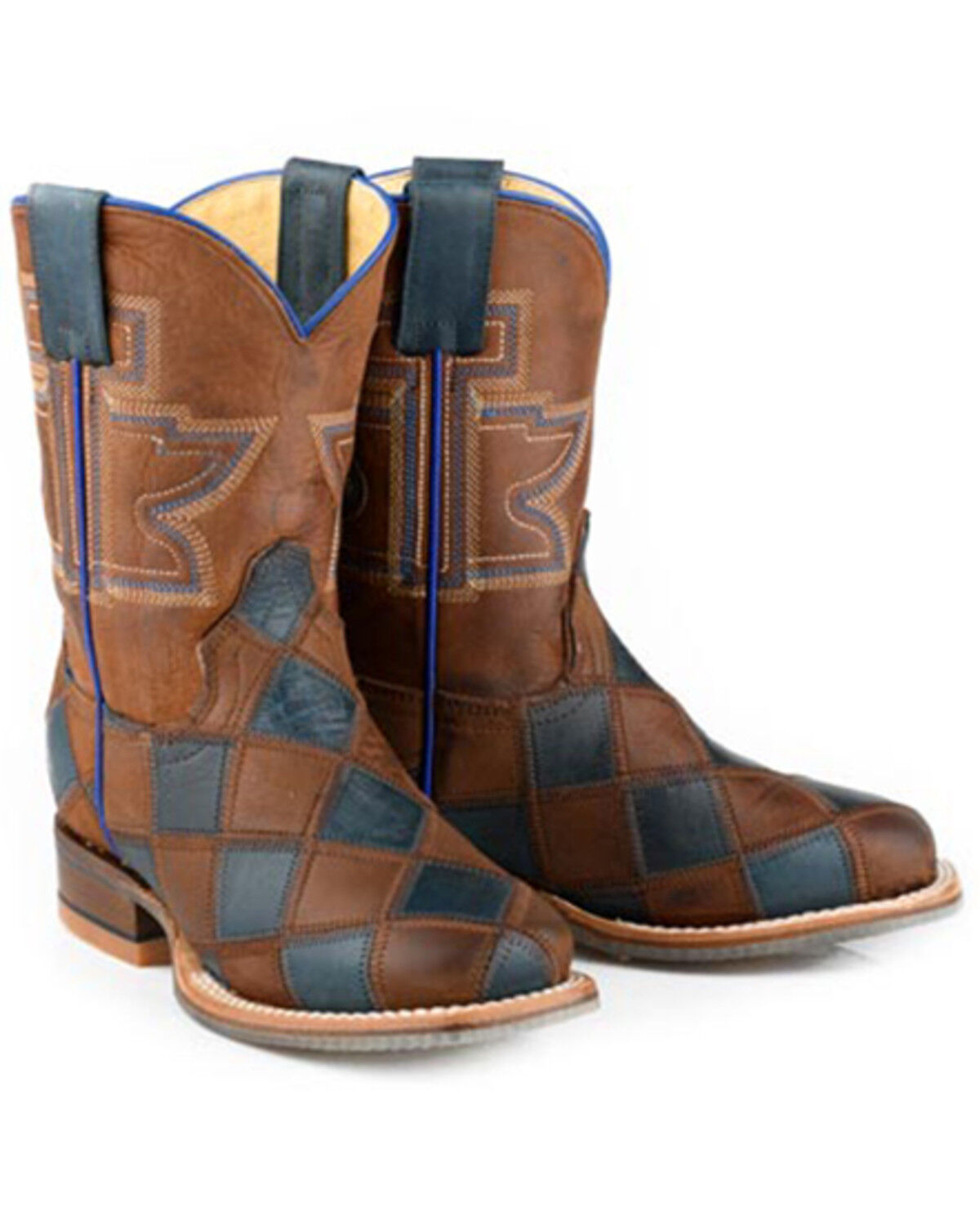 Tin Haul Boys' Check It Out Western Boots - Broad Square Toe