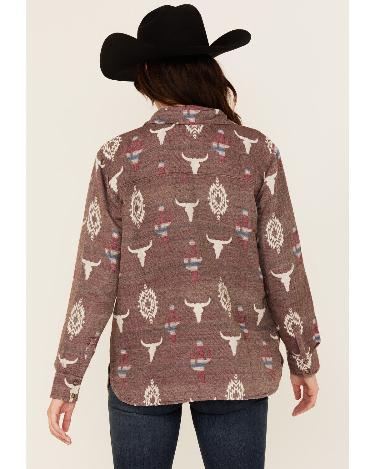 Shyanne Women's Conversation Print Long Sleeve Snap Western Shirt