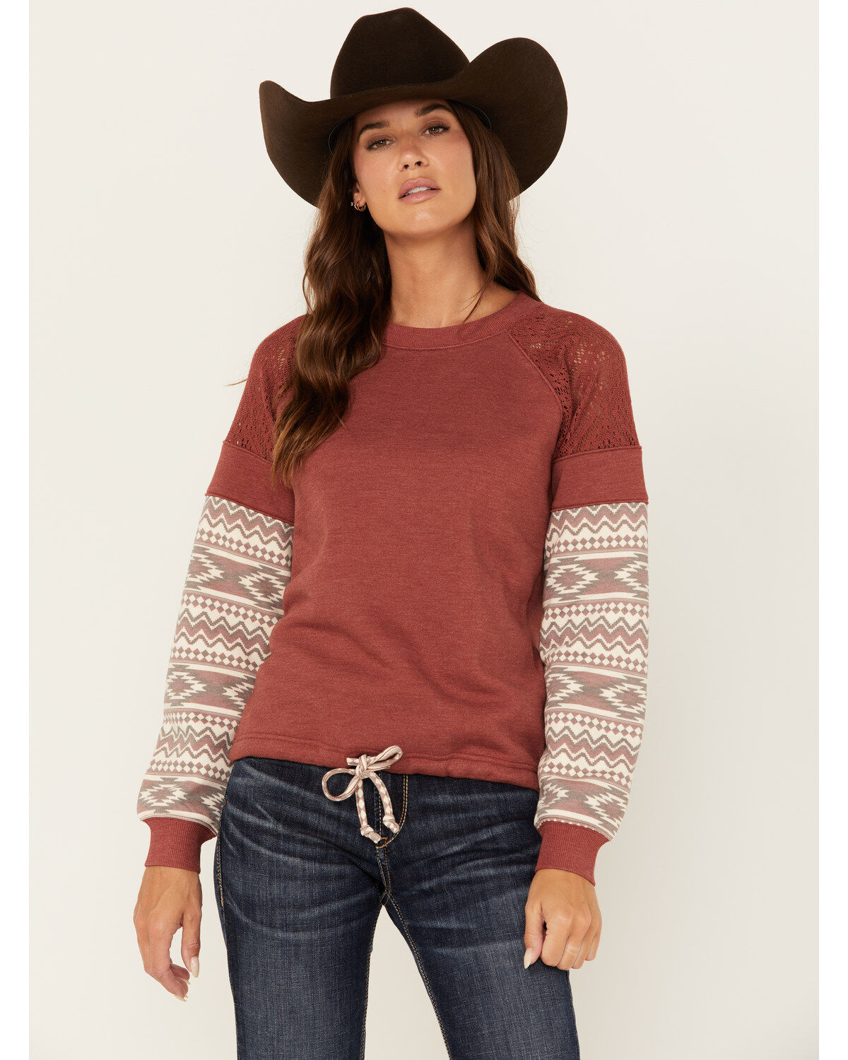 Shyanne Women's Wanda Fleece Mix Pullover Sweatshirt