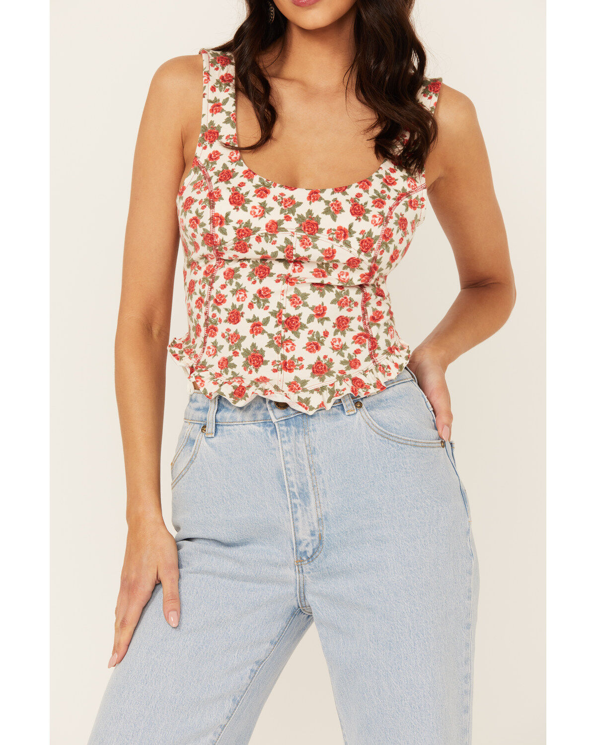 Free People Women's Melanie Floral Print Tank Top