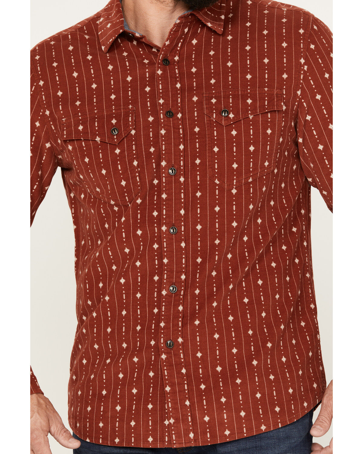 Pendleton Men's Corduroy Long Sleeve Western Snap Shirt