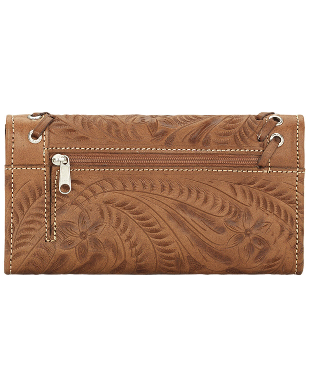 American West Harvest Moon Tri-Fold Leather Wallet