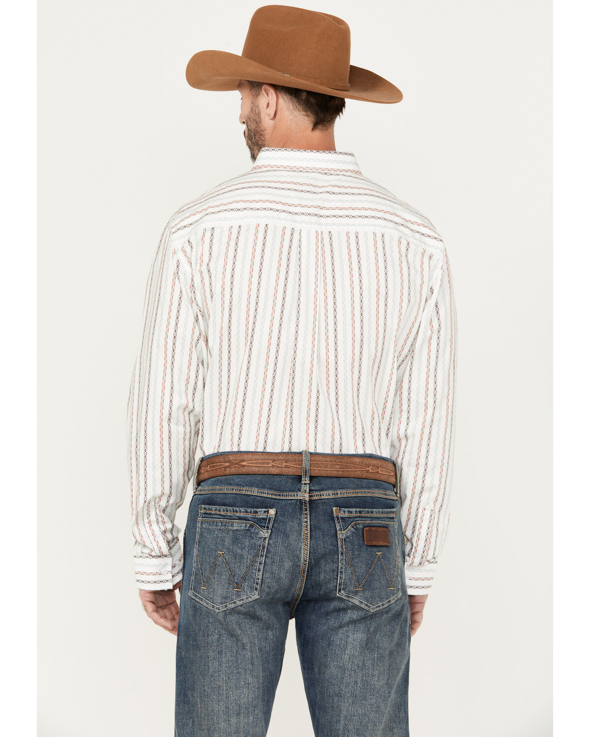 RANK 45&reg; Men's Stormy Southwestern Striped Print Long Sleeve Button-Down Stretch Western Shirt