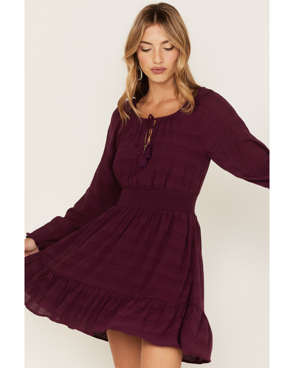 Idyllwind Women's Smock Long Sleeve Mini Dress