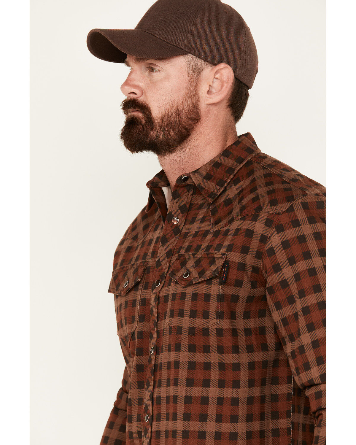 Cody James Men's FR Plaid Print Long Sleeve Snap Western Work Shirt