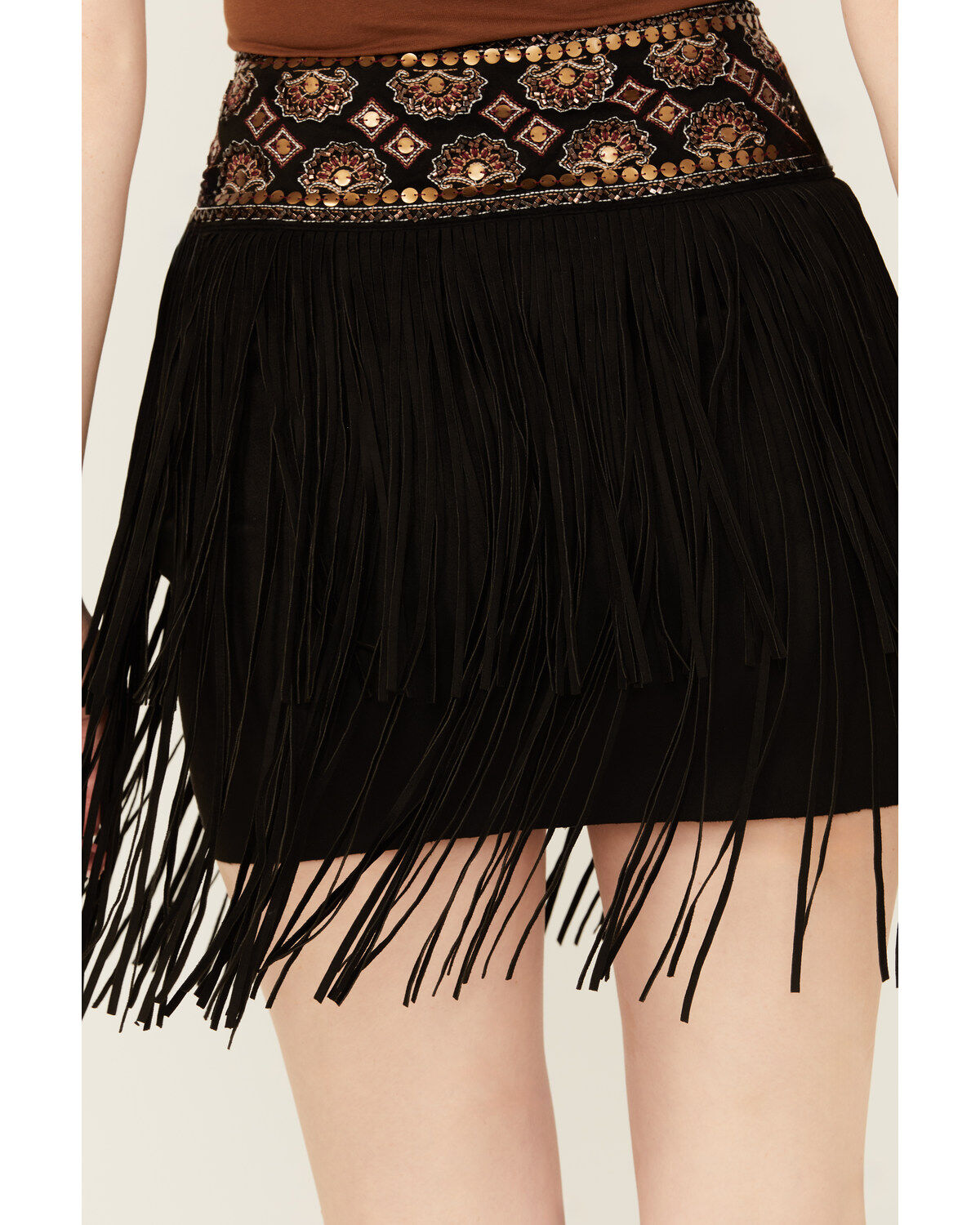 Shyanne Women's Decorated Waist Fringe Skirt