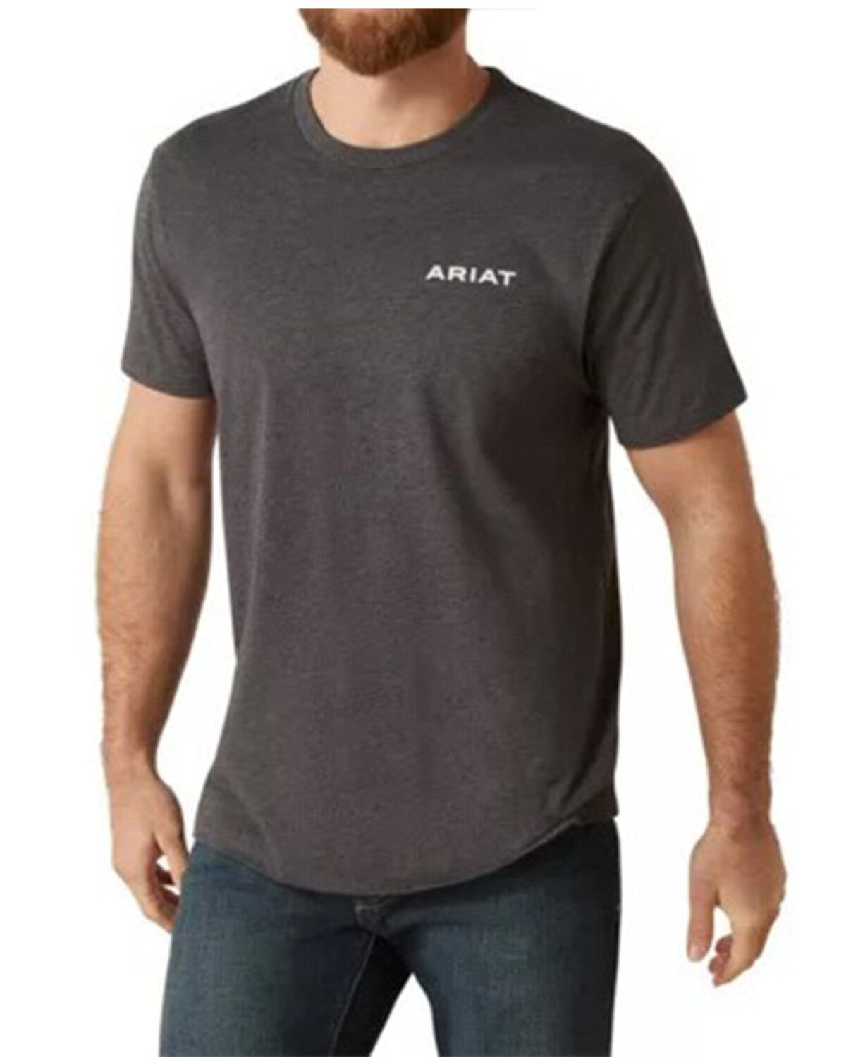 Ariat Men's Wooden Badges Logo Short Sleeve Graphic T-Shirt