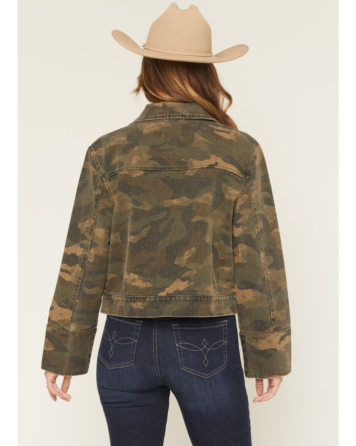 Ashley Women's Camo Print Denim Shacket