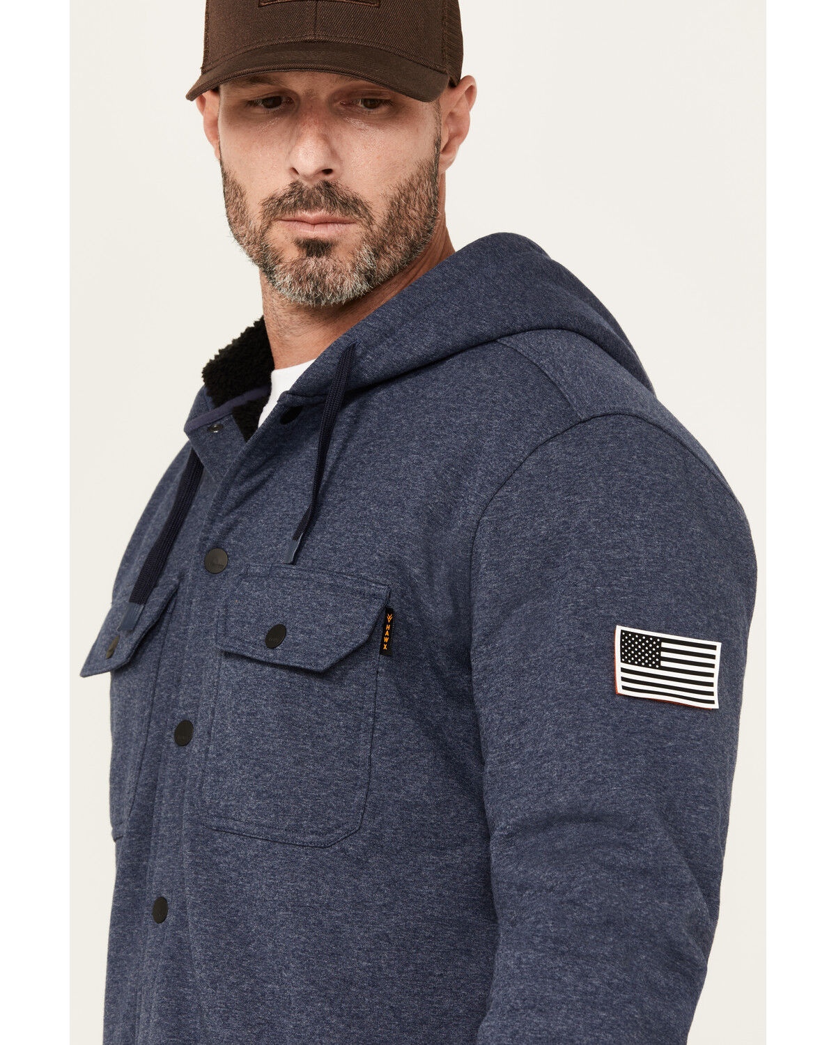 Hawx Men's Racine Hooded Shirt Jacket
