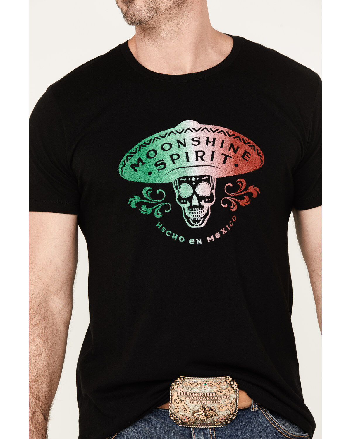 Moonshine Spirit Men's Sombrero Short Sleeve Graphic T-Shirt