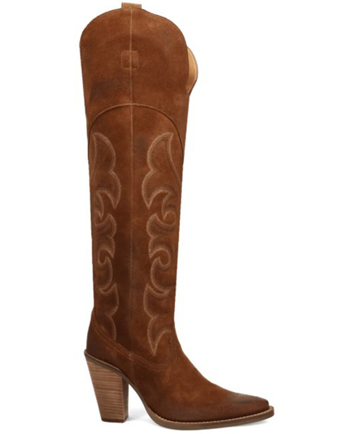 Dingo Women's Primadonna Suede Tall Western Boots - Round Toe