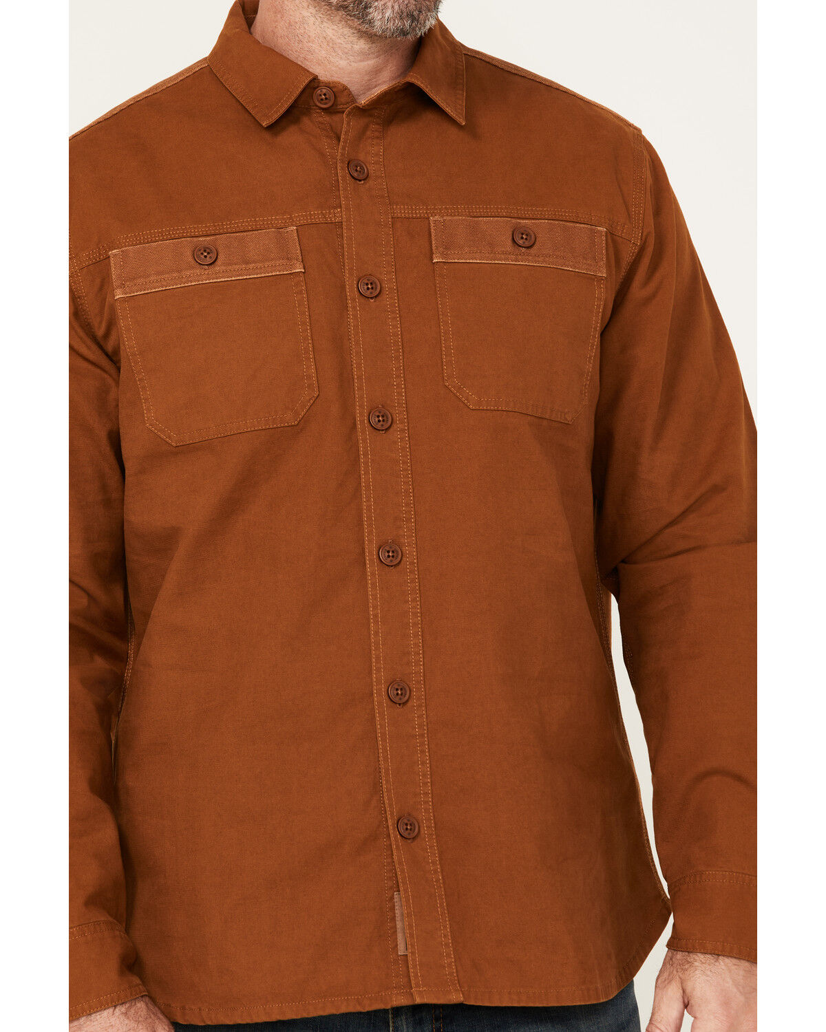 Lucky Brand Workwear Men's Solid Slub Canvas Long Sleeve Button-Down Work Shirt