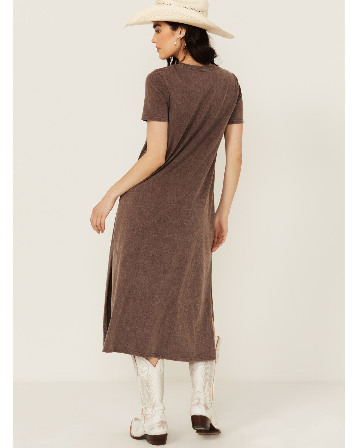 Blended Women's Austin Short Sleeve Graphic Midi T-Shirt Dress