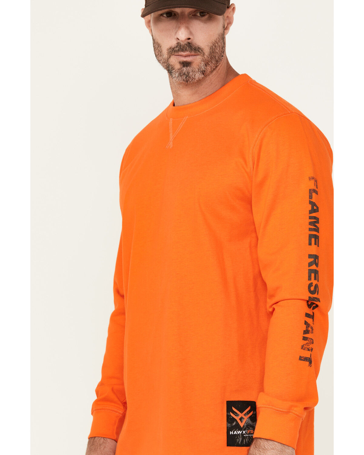 Hawx Men's FR Work American Long Sleeve Graphic Work T-Shirt