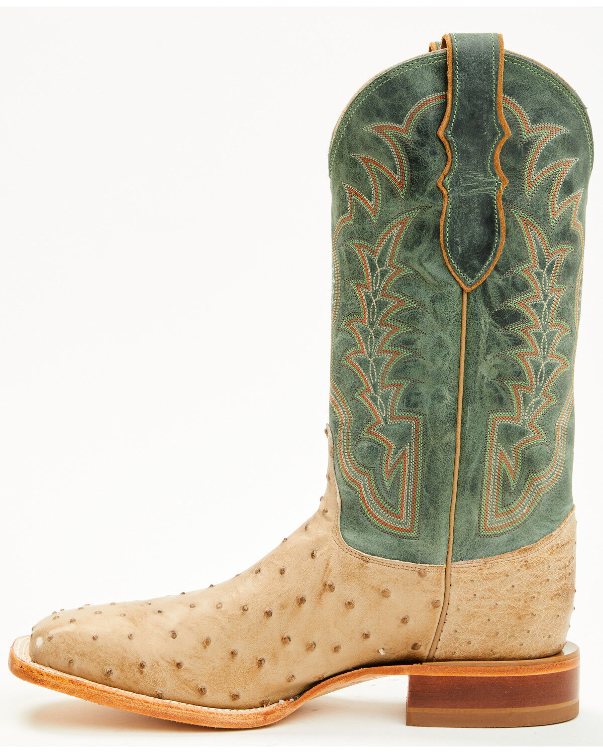 Justin Men's Chisolm Exotic Ostrich Western Boots - Broad Square Toe