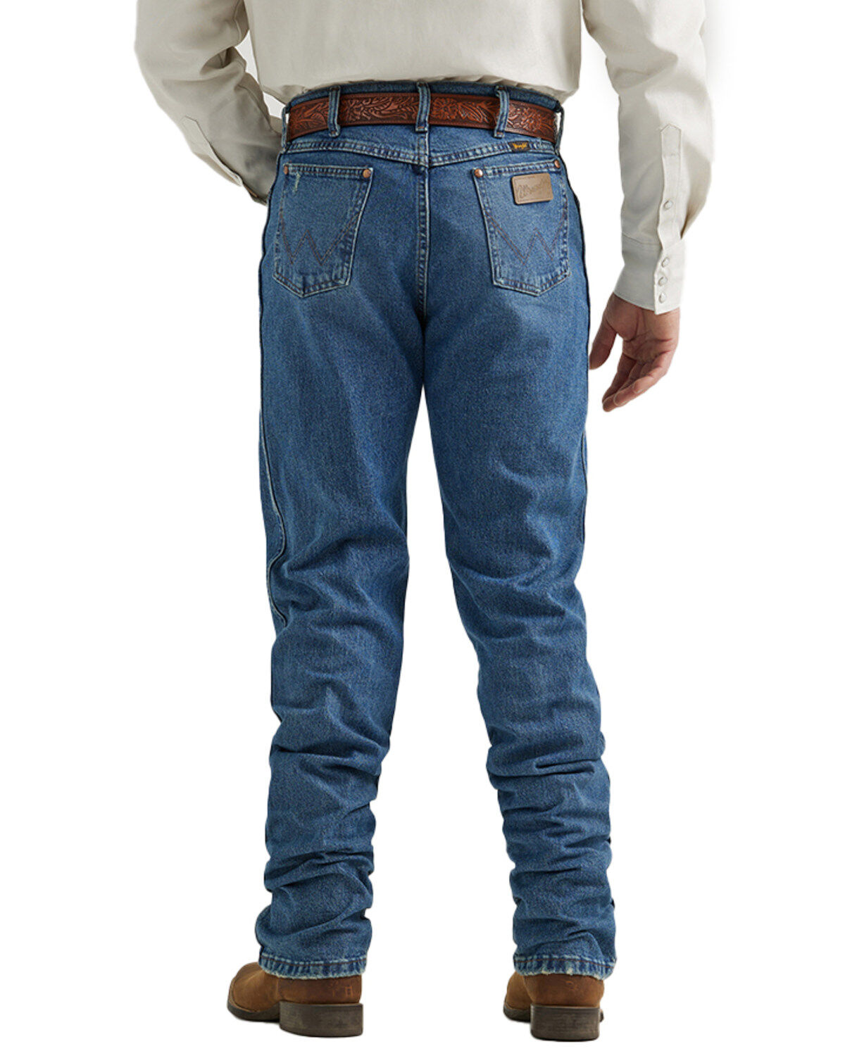 Wrangler Men's 47MWZ Vintage Collection Medium Wash Regular Fit Straight Stretch Denim Jeans