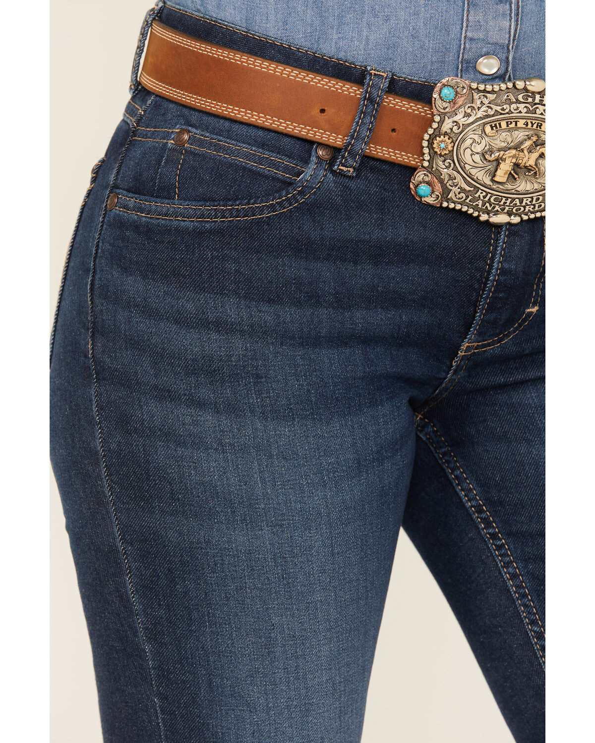 Wrangler Retro Women's Dark Wash Mid Rise Stretch Bootcut Jeans