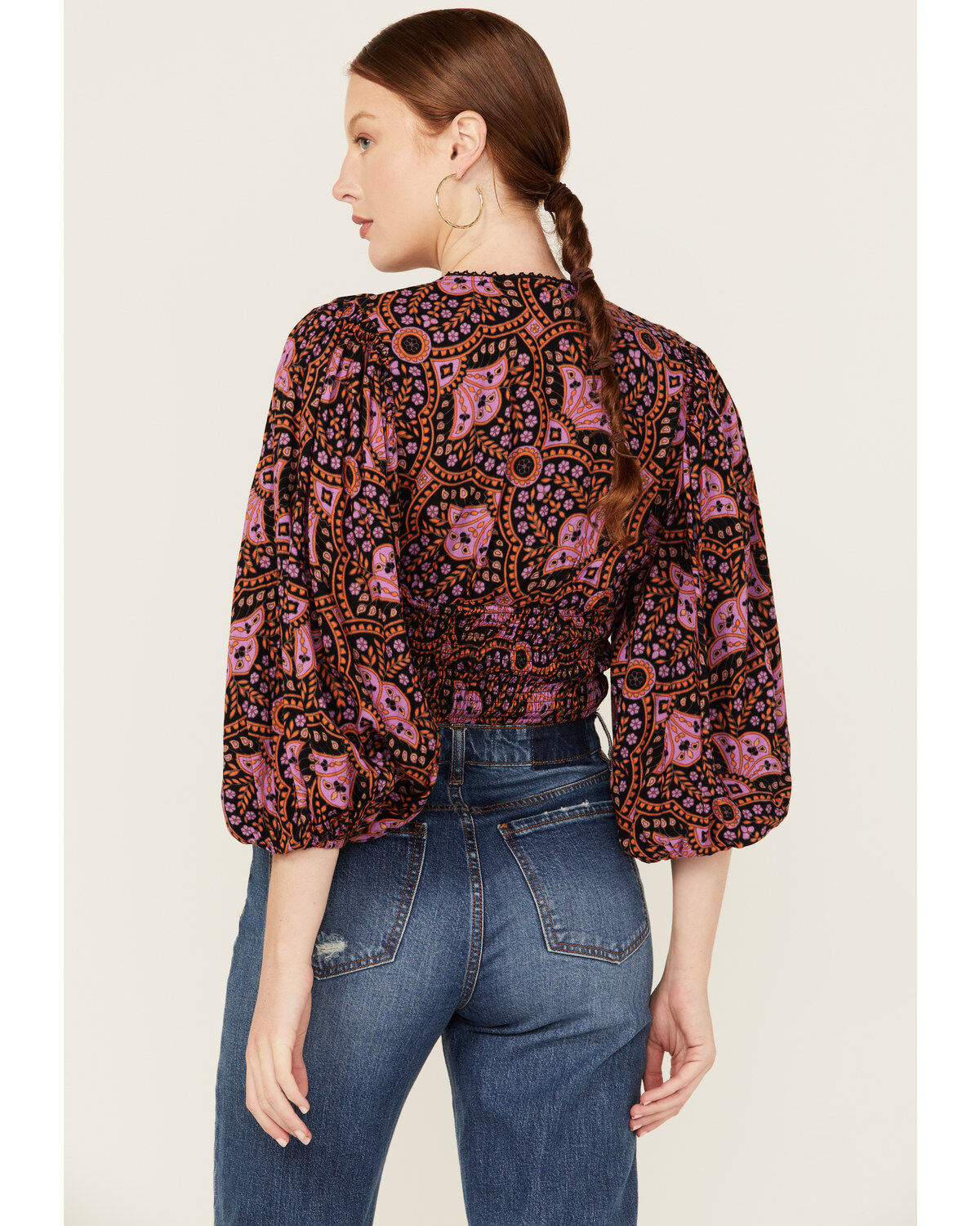 Jen's Pirate Booty Women's Rosalie Long Sleeve Print Top