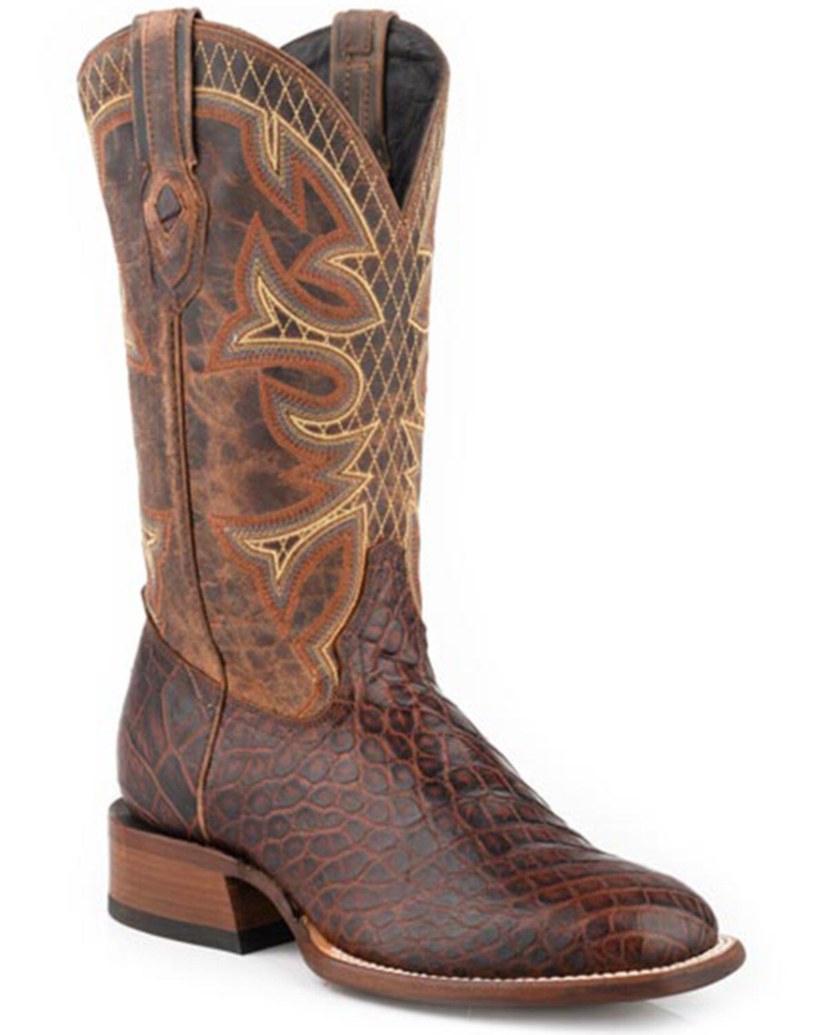Stetson Men's Grator Exotic Alligator Western Boots - Broad Square Toe
