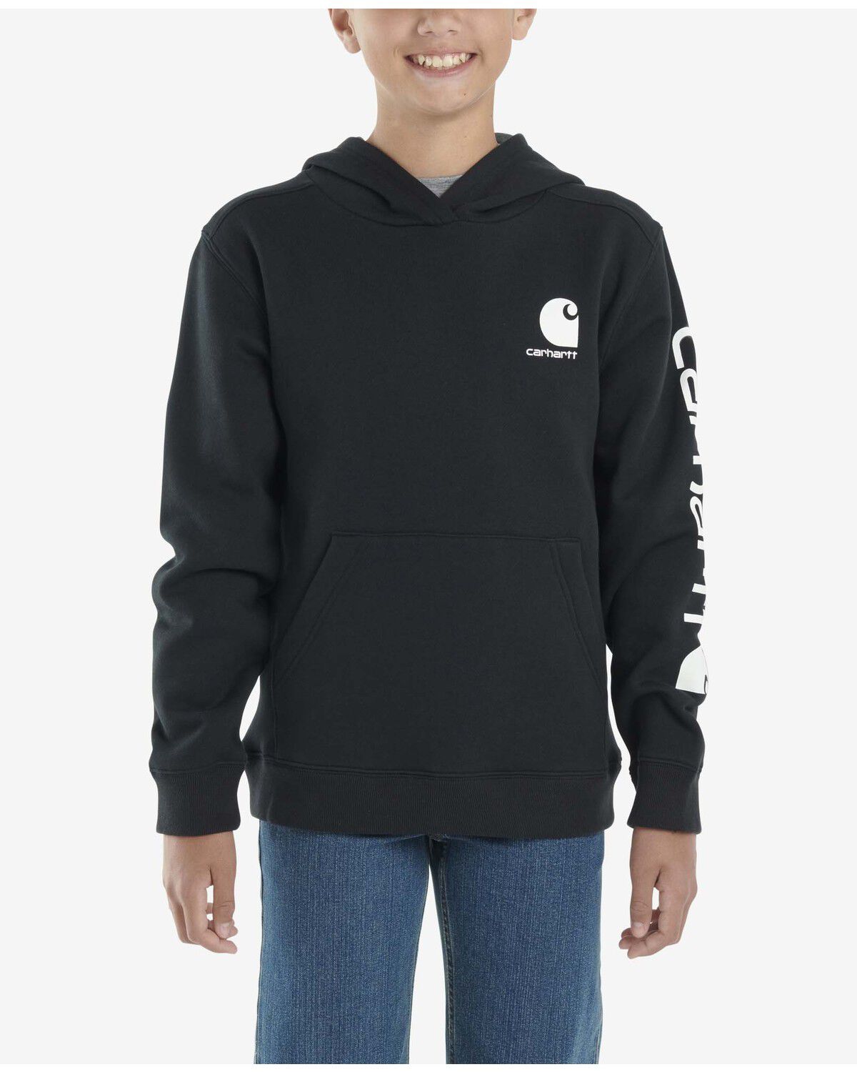 Carhartt Little Boys' Solid Logo Hooded Sweatshirt