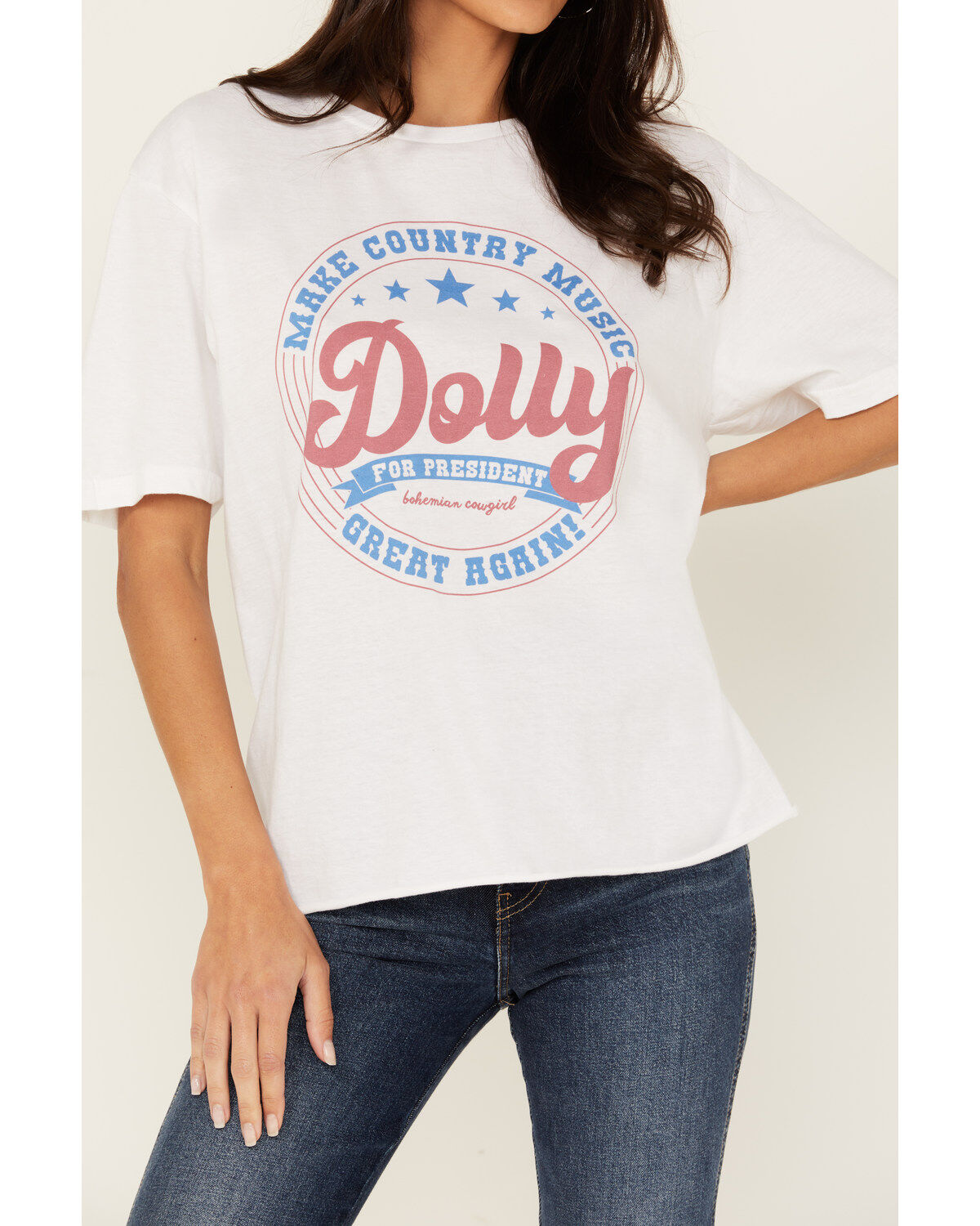 Bohemian Cowgirl Women's Dolly 4 Pres Short Sleeve Graphic Tee