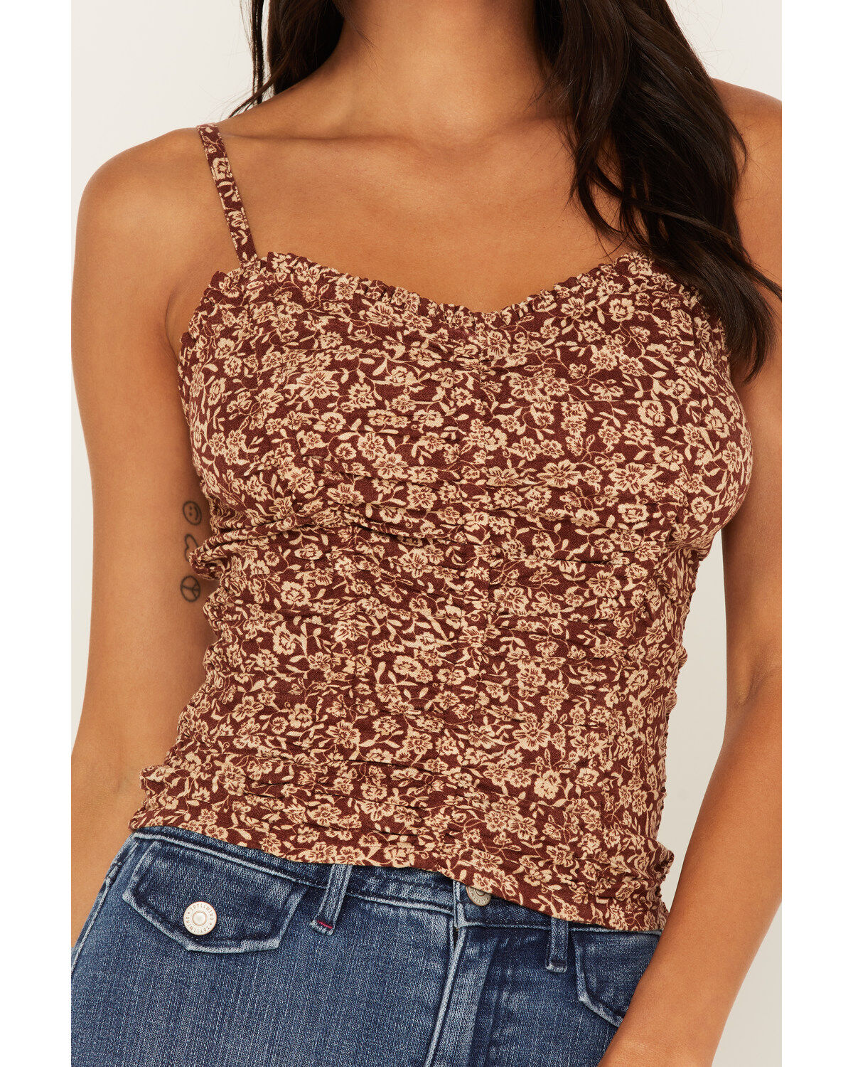 Idyllwind Women's Floral Print Smocked Cami Top