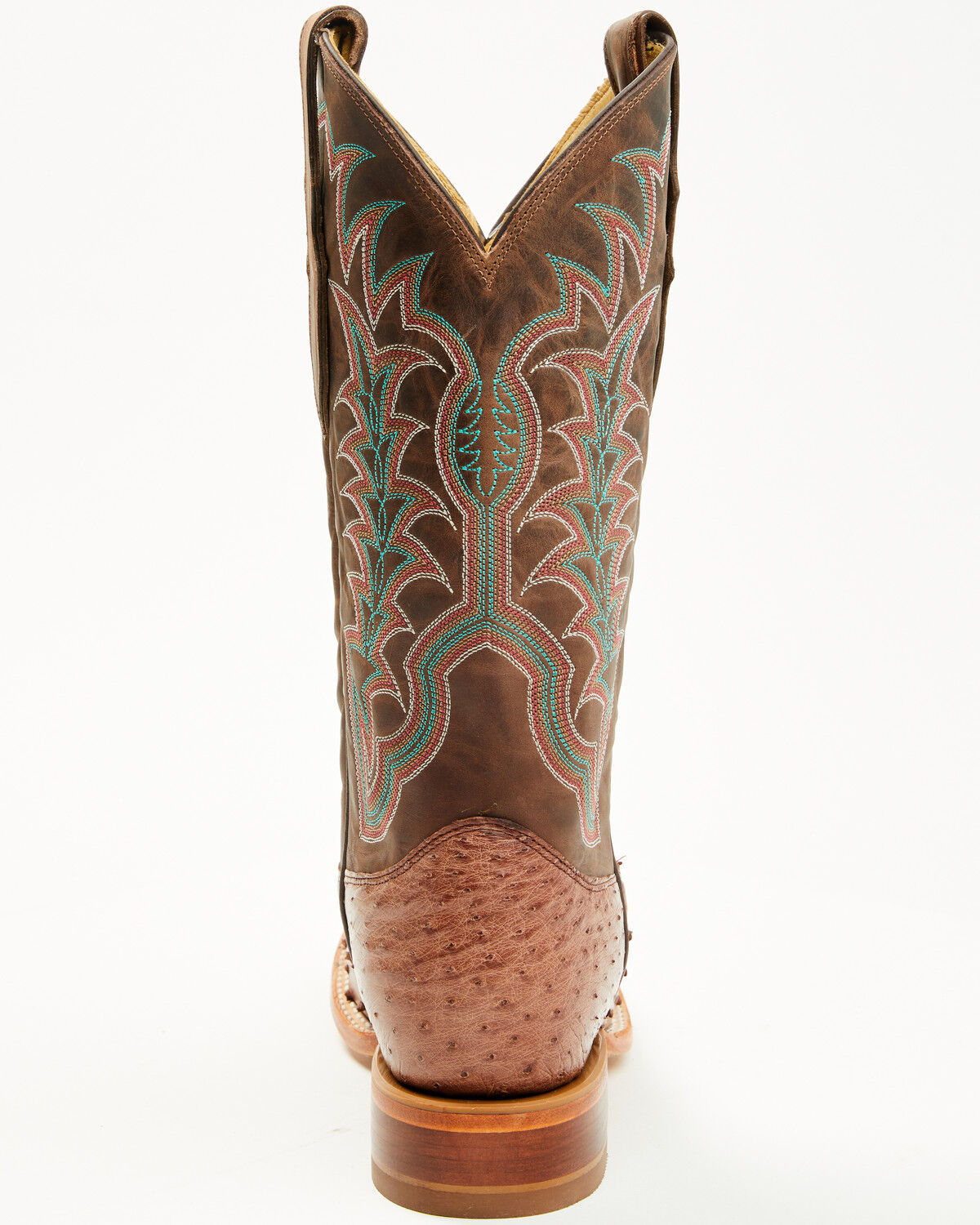 Justin Men's Chisolm Exotic Ostrich Western Boots - Broad Square Toe